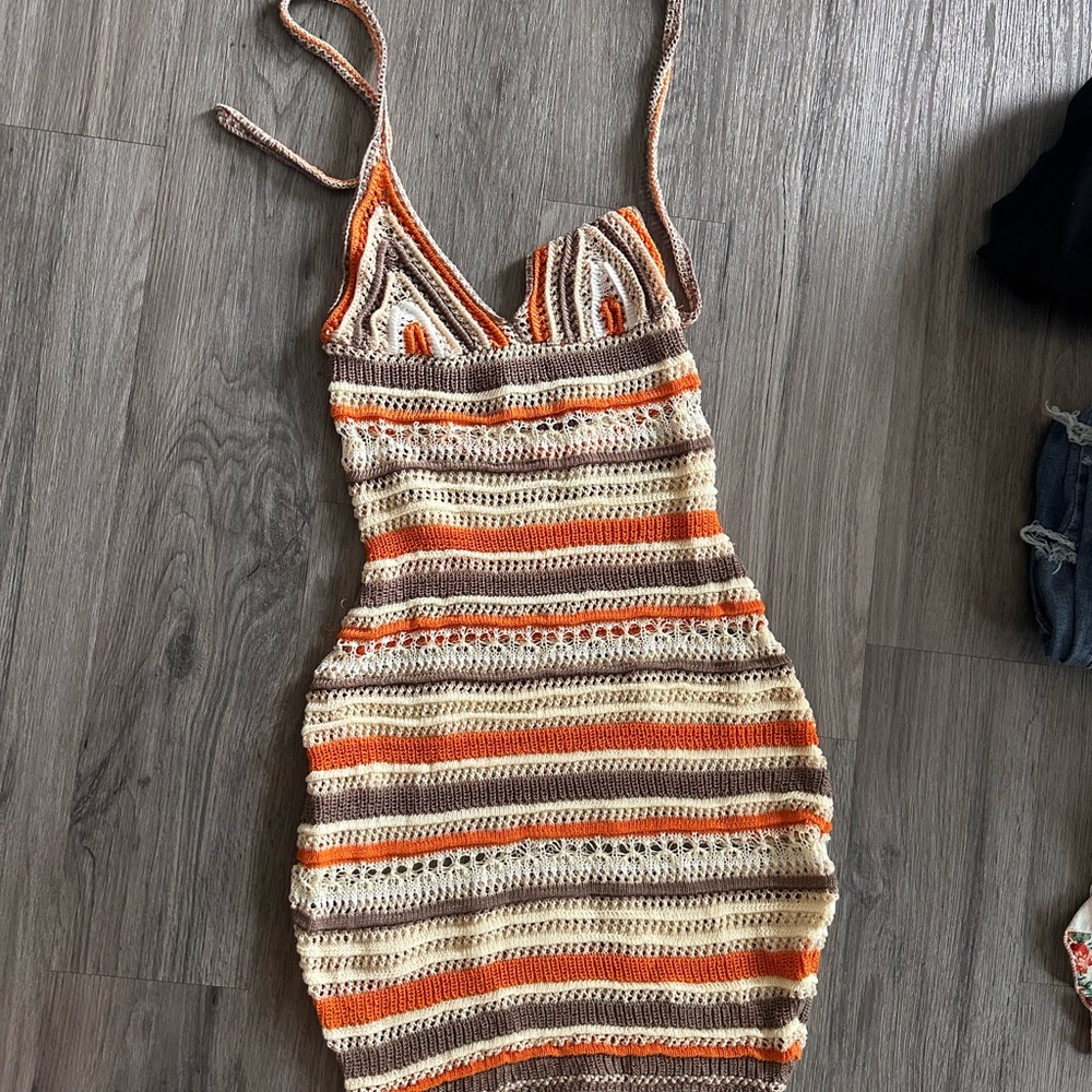 Striped Crochet Dress